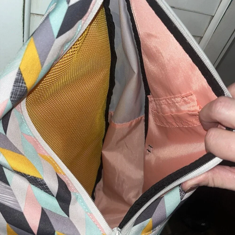 Kavu Paxton Sling Bag Multicolor Geometric Graphic Print